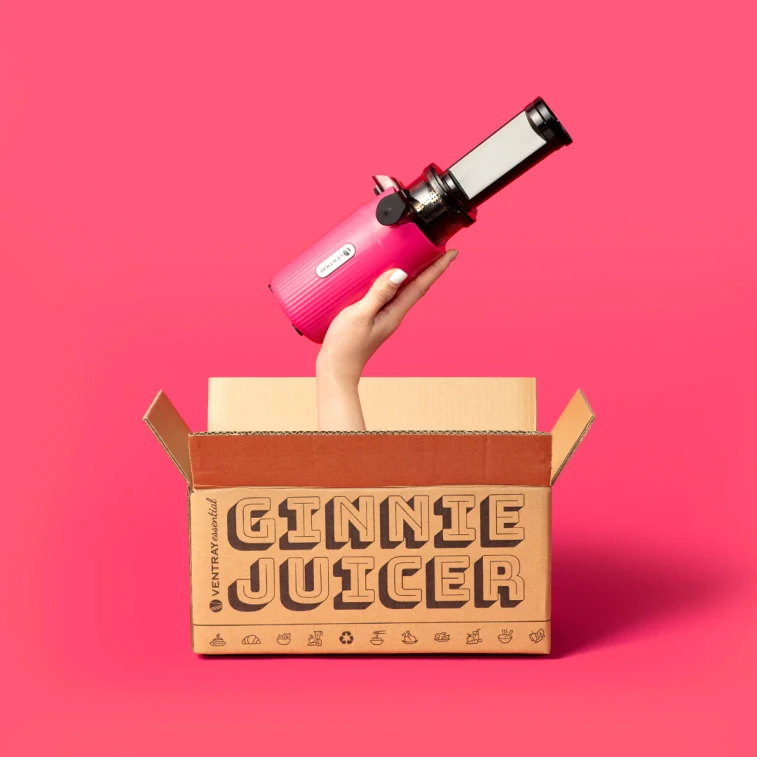 商品详情 - VENTRAY Essential Ginnie Juicer小型冷压榨汁机 慢速榨汁机60RPM 低速易清理 环保包装 粉红色 - image4