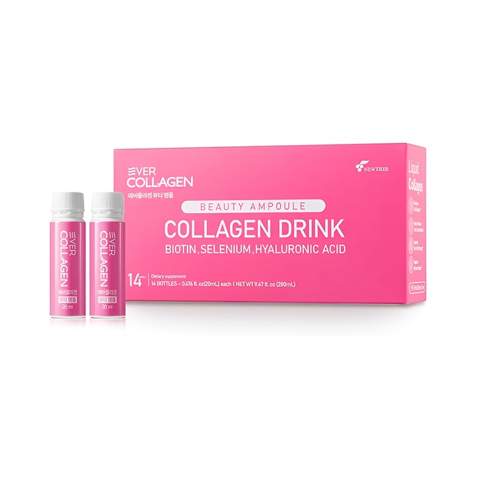 韓國 EVER COLLAGEN 膠原蛋白美顏安瓶 低分子勝肽+維生素每日飲品 20ml*10支