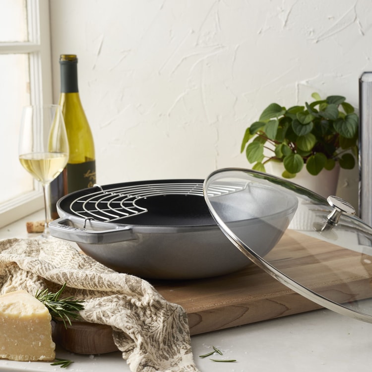 STAUB Cast Iron 4.5-qt Perfect Pan 4.5-qt / Graphite Grey - Yami.com