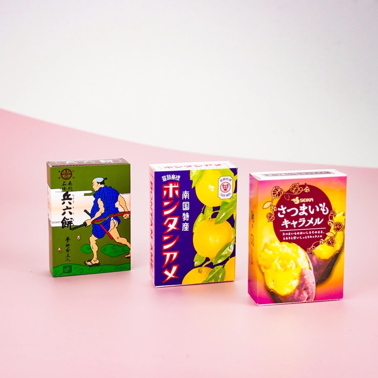 SEIKA FOODS Assorted Japanese Candies - Hyōroku Mochi, Satsumaimo