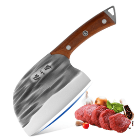 바이링커 장샤오취안 원형 칼, 수공 단조 슬라이싱 칼, 야채와 고기 손질에 유명한 칼, 중국식 주방 칼, 고기와 야채 손질에 적합