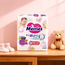 [깜짝선물] 메리스 편안한 허리 스티커 기저귀 남녀공용 신생아 NB 사이즈 0-5kg 72개