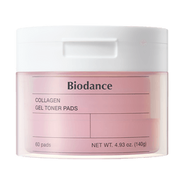 韓國BIODANCE 粉紅膠原蛋白水凝膠爽膚棉錠 100%凝膠濕敷棉片 60片 140g 提拉緊緻 毛孔彈力 補水保濕【3分鐘晨敷】