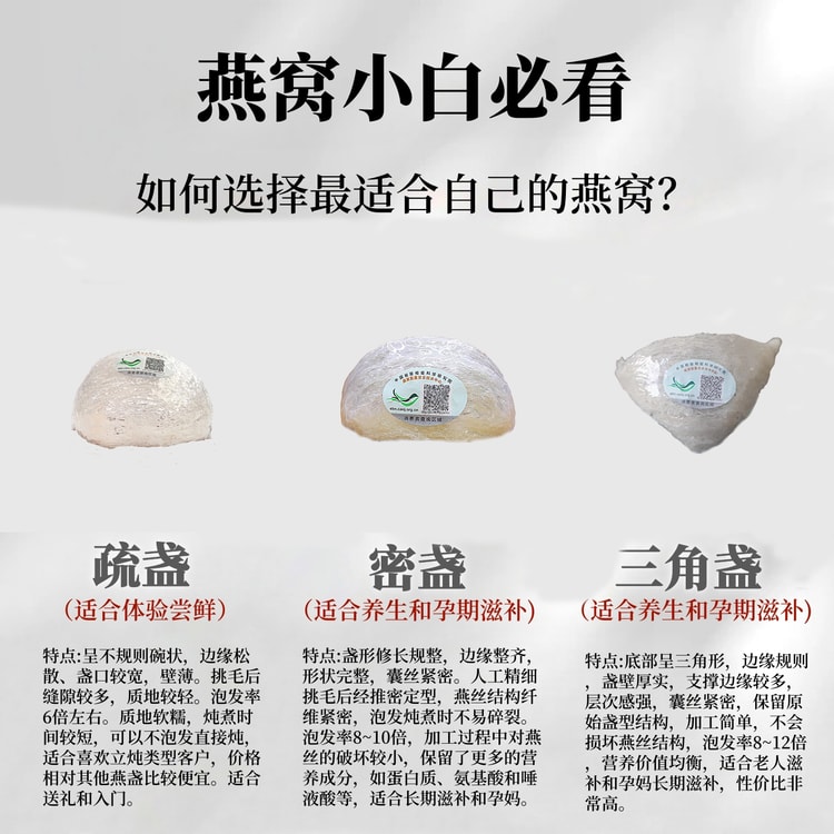 50g乾燥ツバメの巣サービス無し 中国直送】Cunxingtang 乾燥ツバメの巣 50g インドネシアから輸入した