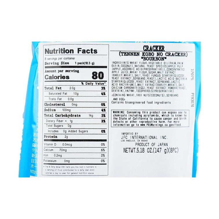 Natural Yeast Crackers Biscuits Original Flavor, 5.19 oz【Low Calorie High Calcium】 11