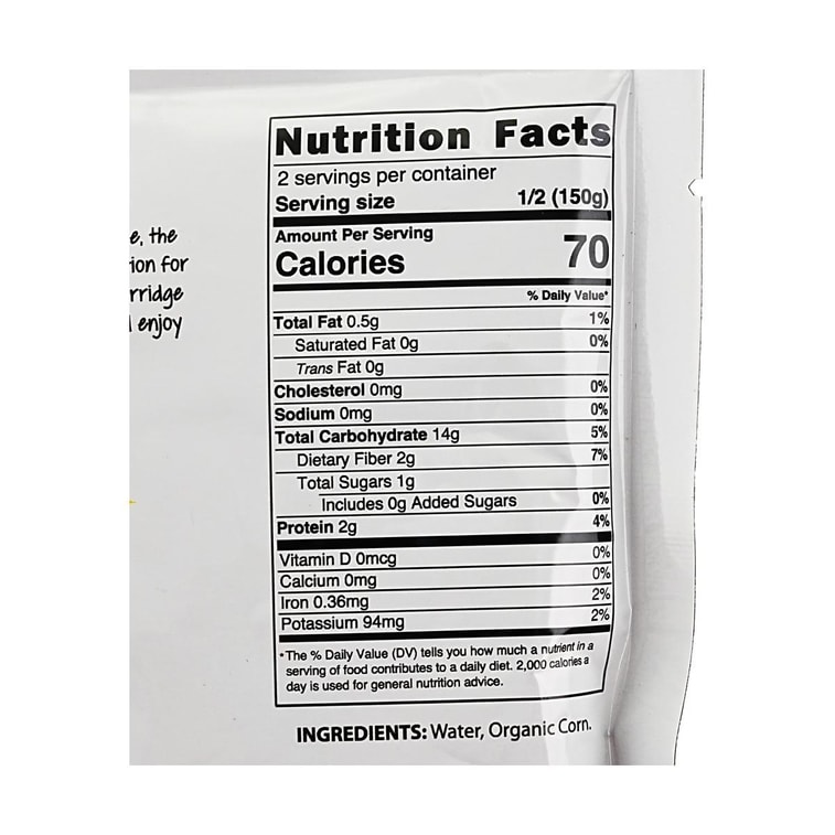 Organic Corn Porridge, 10.5 oz 【Ready to Eat】【USDA Organic】【NON-GMO】【Vegan】【Gluten -Free】 3