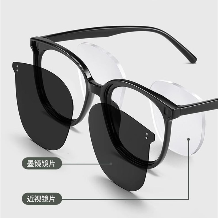 【中國直郵】 芬馳 【有度數的墨鏡】方圓臉顯臉小近視墨鏡男女高級感遮陽防紫外線網紅太陽眼鏡適合旅行爬山拍照 1副 5