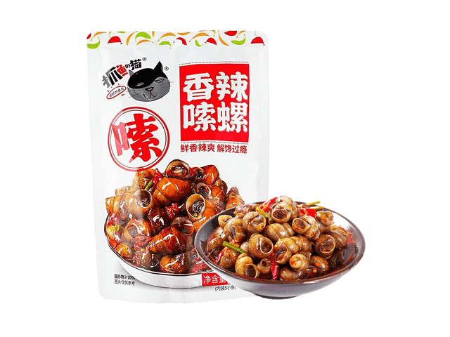 抓鱼的猫香辣嗦螺即食田螺168g【Q弹饱满香辣入味】【夜宵下酒菜】 - 亚米