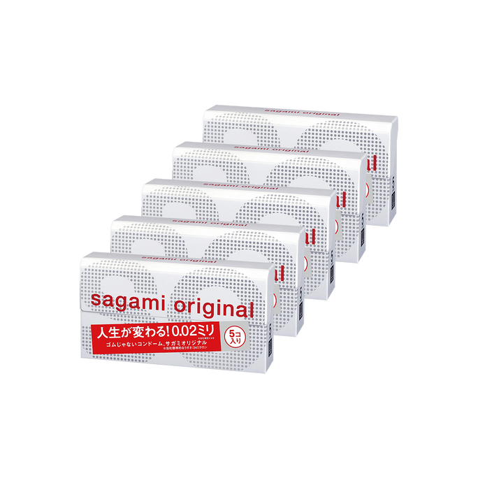 日本SAGAMI相模 幸福002 超薄安全避孕套 5片入*5【超值5盒装】 成人用品