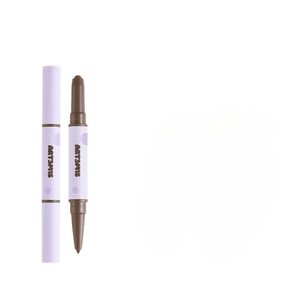 Curved And Convex Myth Double-Tailed Makeup Brush Stick - Peachy Caramel + Cocoa * 1 Piece