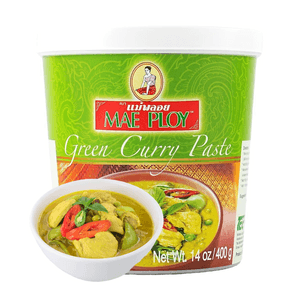 Green Curry Paste , 14 oz 【For Curry Chicken and Curry Vegetables】【No MSG , NO Preservative】
