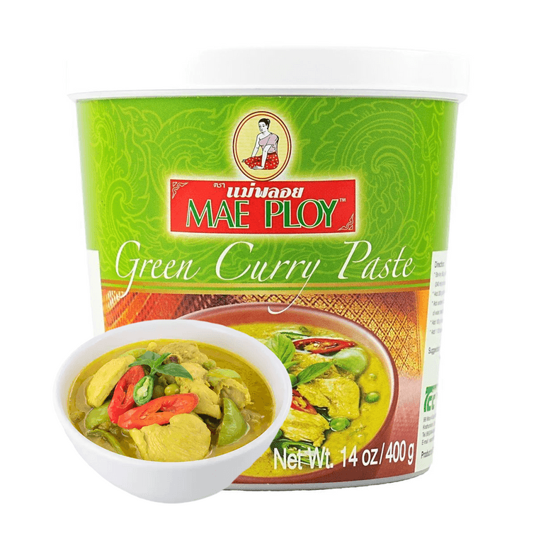 Green Curry Paste , 14 oz 【For Curry Chicken and Curry Vegetables】【No MSG , NO Preservative】 3