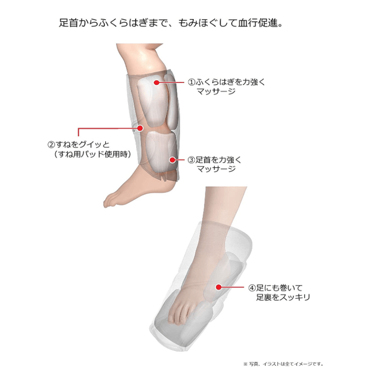 【日本直送】パナソニック エアーマッサージャー レッグリフレクソロジー 足首からふくらはぎまで3段階調節 コードレス マッサージャー (EW-RA39-P) 4
