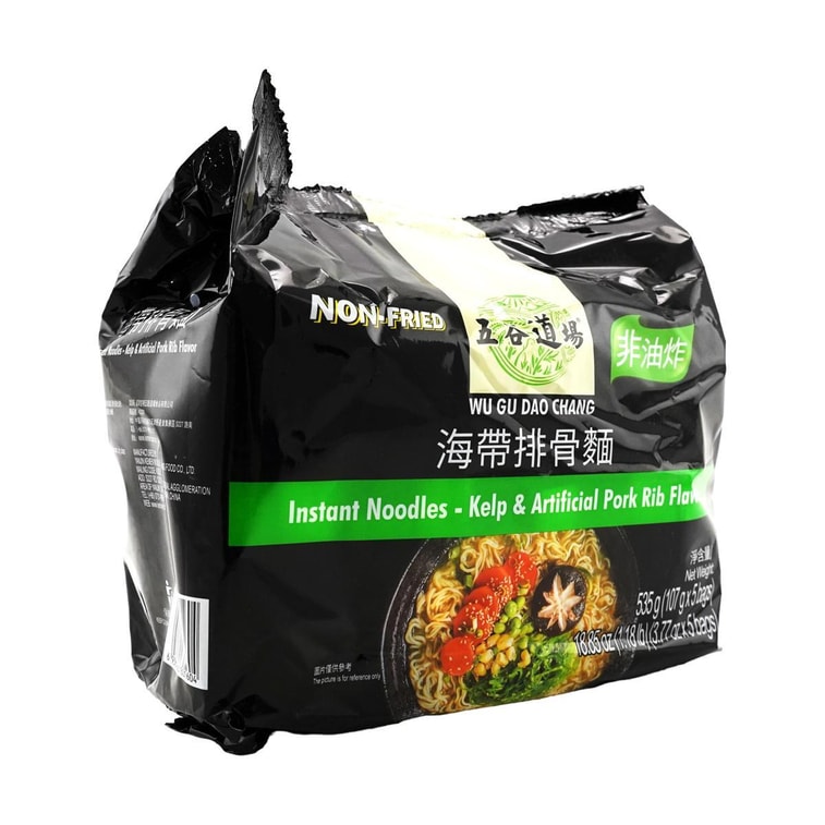 五谷道场 非油炸方便面 海带排骨味 107g*5Bags 3