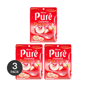 Pure Gummy Candy,Premium Hakuto White Peach Flavor,1.9 oz *3【3 Packs】【IVE Jang Wonyoung's Pick】