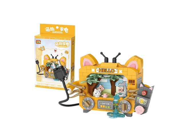 Cute Home Appliance Series Building Block Model, Television, 1pc