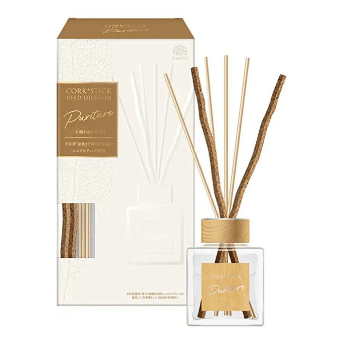Earth Corporation Sukki-ri! CORK+STICK Puriture Reed Diffuser Air Freshener [100ml]