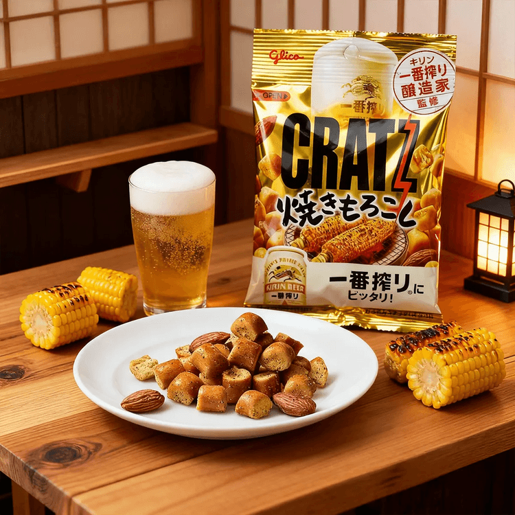 ぐりこ GLICO.JP Cratz Yaki Morokoshi Corn Snacks, 1.48 oz【Produced by