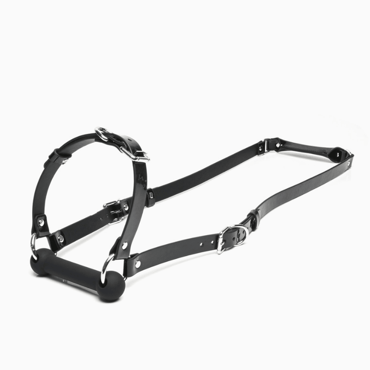 Black K9 Leash Bit Gag – Adjustable BDSM Toy for Couples Bondage Play, 1 Set 3