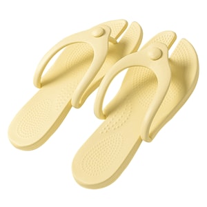 【中国からの直送】HSPM 新旅行用ポータブル折りたたみスリッパ イエロー + 収納バッグ F