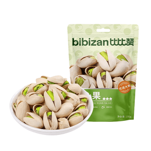 比比赞 开心果100g 颗粒饱满原味大颗粒坚果【自然原色 拒绝漂白】【营养酥脆】