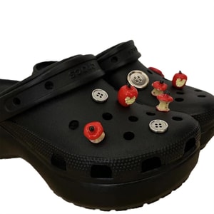 New Hole Shoe Buckle Diy Detachable Cute Shoe Flower Bitten Off Apple [9 Shoe Buckles]