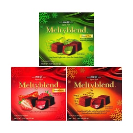 日本MEIJI明治 MELTYBLEND 雪吻抹茶松露夾心巧克力 56g 【冬季限定】