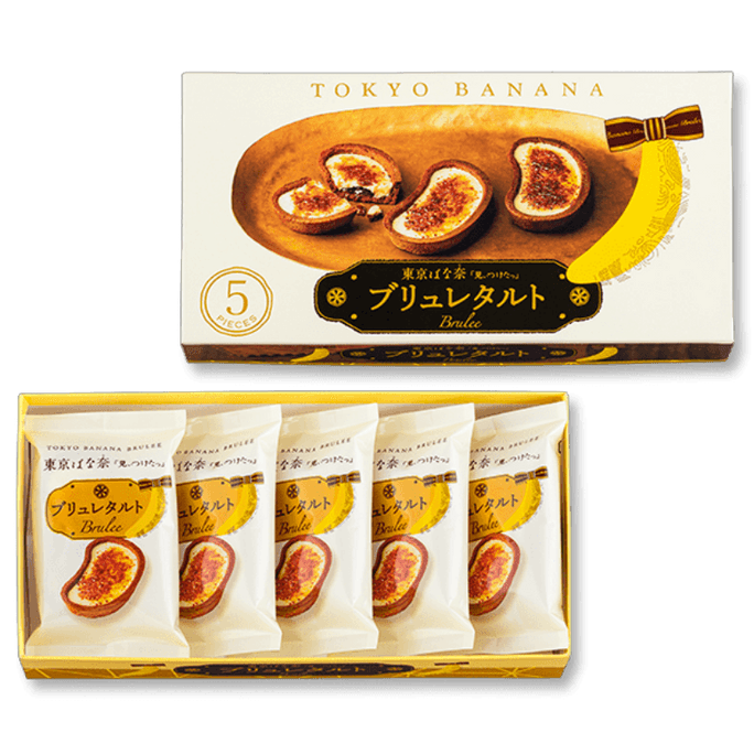【日本直邮】TOKYO BANANA东京香蕉蛋糕 焦糖火焰酥皮挞布丁蛋挞 5枚入