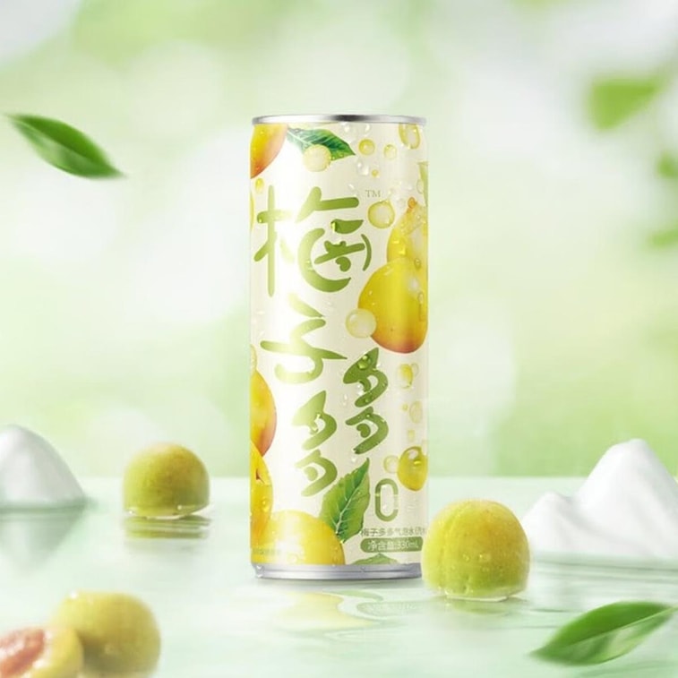 金汇源泉 梅子多多气泡水 青梅果汁汽水 330ml【0脂】【清新果香 激爽口感】 5