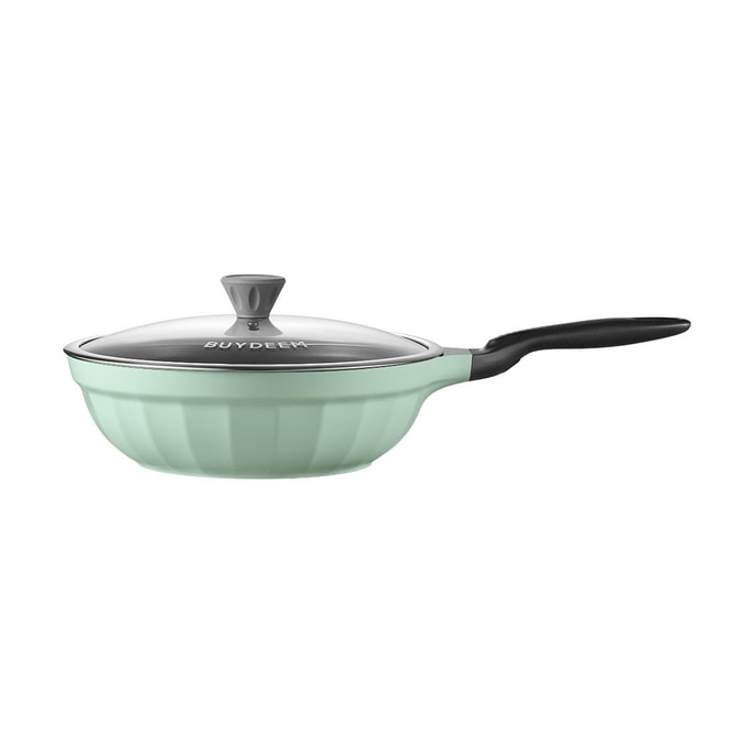 BUYDEEM Non-Stick Flat Frying Pan 30cm Cozy Greenish