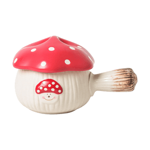 川島屋 紅蘑菇系列餐具 手把湯碗 防燙設計 家用湯碗 1個