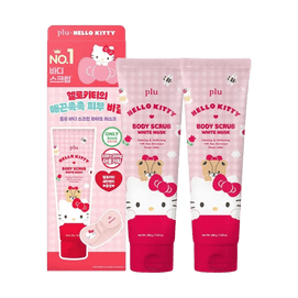 Original Body Scrub White Musk 200g+200g + Towel Headband, HELLO KITTY EDITION