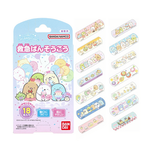 Sumikkogurashi First Aid Bandage, 18 Sheets, Cute Character Design, Breathable Waterproof