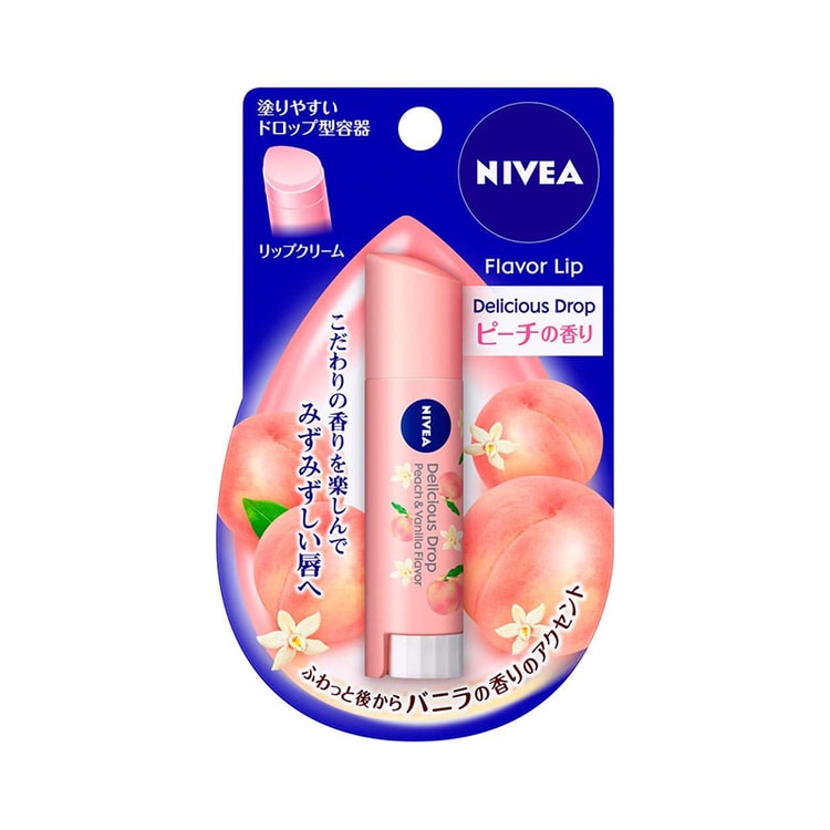 日本NIVEA 妮维雅滋润果香护唇膏水蜜桃味3.5g - 亚米