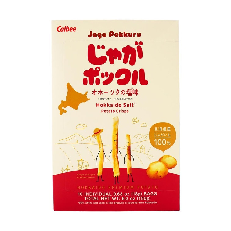 日本CALBEE卡樂比 薯條三兄弟 Jaga Pokkuru 10包入 180g 北海道特產 4