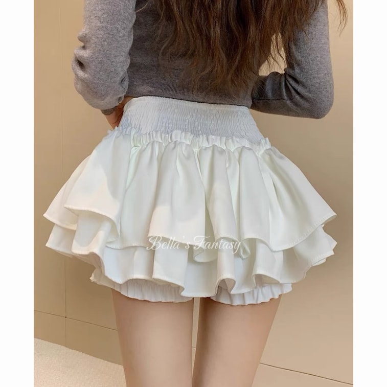 【NEW YORK】Bella’s Fantasy Cute Ballerina Tutu Skirt/Short White M 3