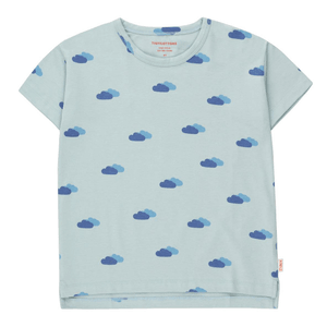 TINYCOTTONS Kids CLOUDS Tee In Cadet Blue 4Y