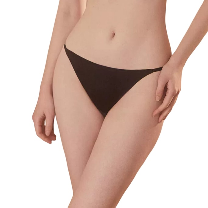 Real Silk Low-Waisted Comfortable Ladies ′Panties Satin Sexy Briefs NZFBA295# Black S