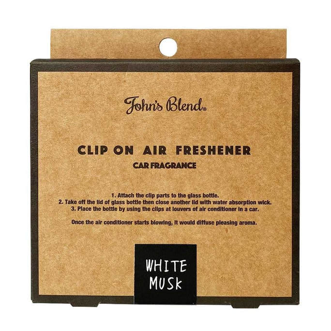 Clip-On AC Air Freshener for Car #White Musk 1pc