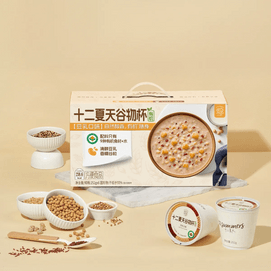 Soy Milk Flavor Grain Cup 8.89oz * 6 Cups【Breakfast Meal Replacement Porridge Instant Dessert】【Organic Certified Low Sodium High Dietary Fiber】