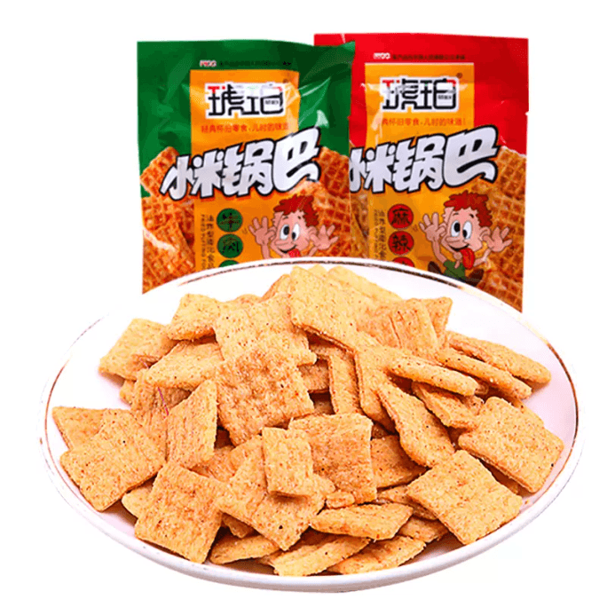 AmBer Millet Rice Crispy Snacks Follow Rapidly Puffed Food Spicy Taste 22G * 10 Packets