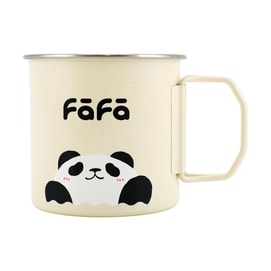 Panda FaFa Stainless Steel Coffee Cup Foldable Camping Cup White 350ml