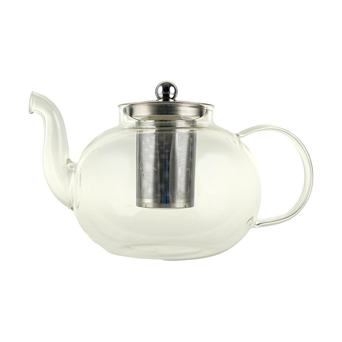 Glass Teapot With Stainless Steel Infuser Heat Resistant Tea Maker 1200ml