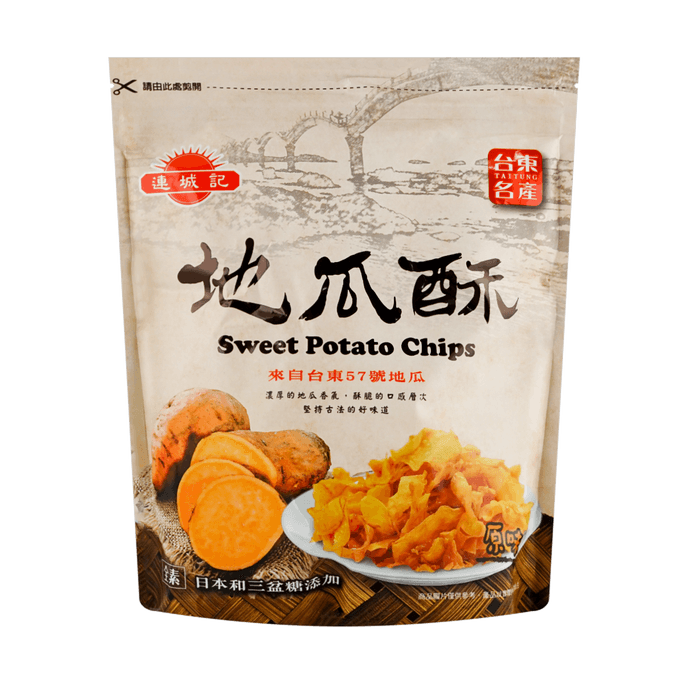 台湾连城记地瓜酥 红薯脆片 原味 140g