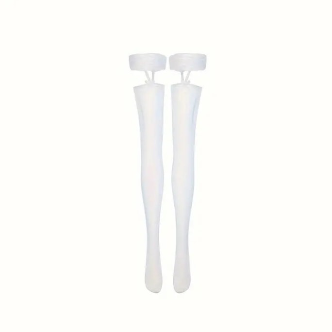 【NEW YORK】Bella’s Fantasy Sexy Lace Pantyhose Thigh High Stocking Hosiery White One Size