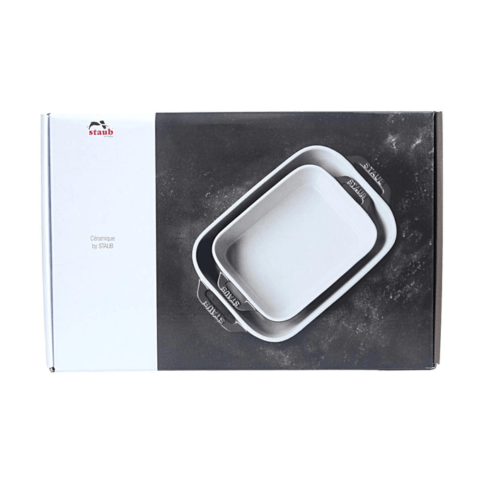 Ensemble de plats rectangulaires, rose clair, 2 pièces 【Résistant à la chaleur】【Facile à nettoyer】