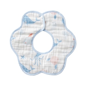 Baby bib, baby saliva towel, cotton yarn absorbent saliva bag, anti-spitting thin waterproof bib, 4-layer cotton yarn, spring and summer style, children's dream, Chinese style, 3-piece set
