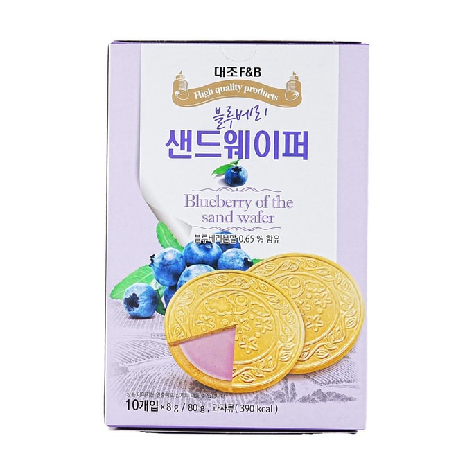 韩国DAEJO F&B 蓝莓威化饼干 90g