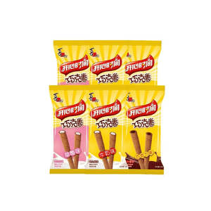 【中国直邮】 喜之郎 巧克夹心蛋卷 30g*6袋