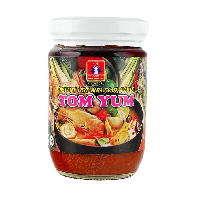 Tom Yum - Instant Hot and Sour Paste , 8 oz【 For Rice Noodles, Shrimp, Seafood and Hot Pot】